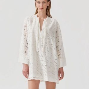 Baum Und Pferdgarten's - Abi Dress - Eyelet - Cloud Dancer (White) - 38 - NWT